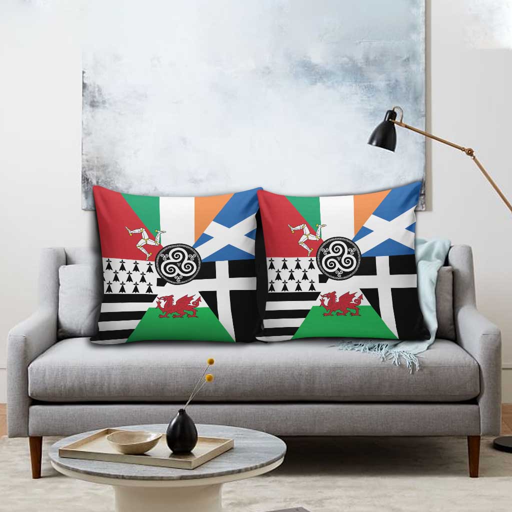 Celtic Nations Flag Pillow Cover Six Celtic Countries Heritage - Wonder Print Shop