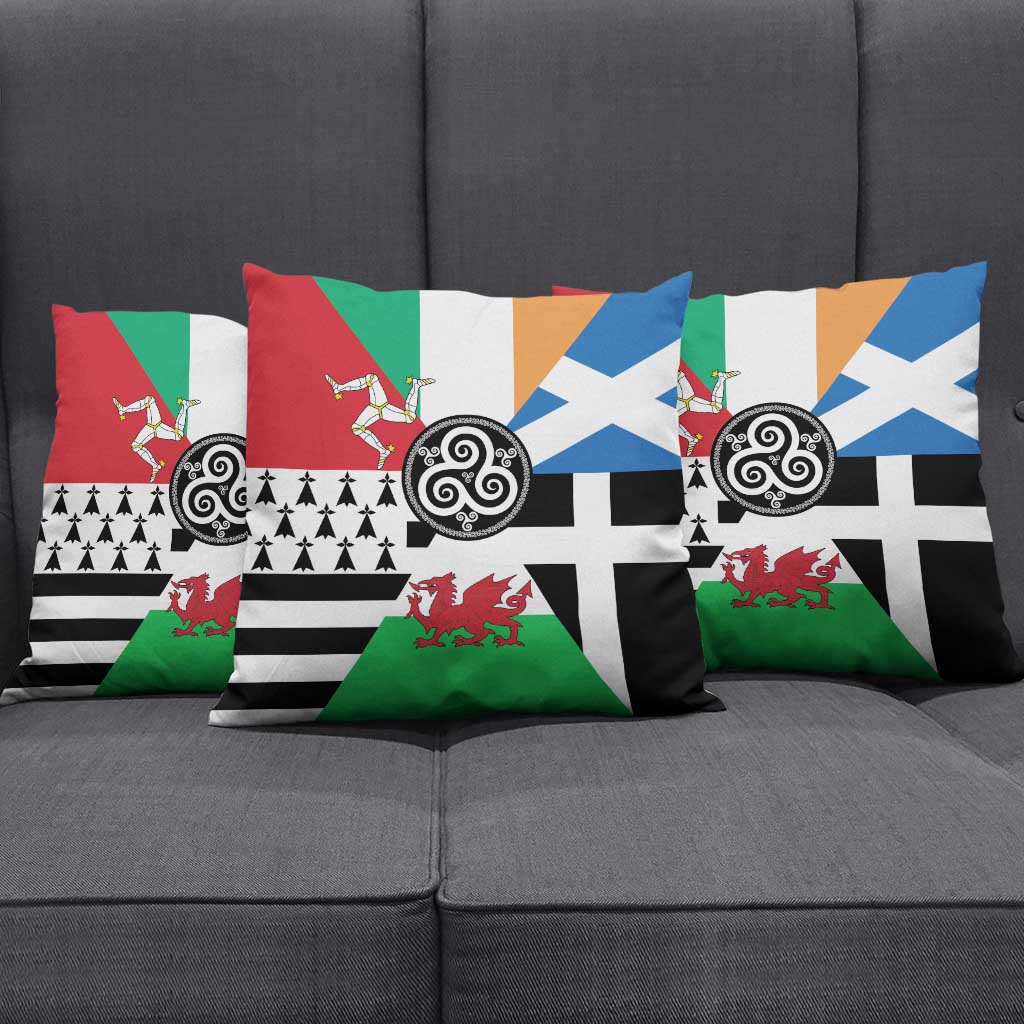 Celtic Nations Flag Pillow Cover Six Celtic Countries Heritage - Wonder Print Shop