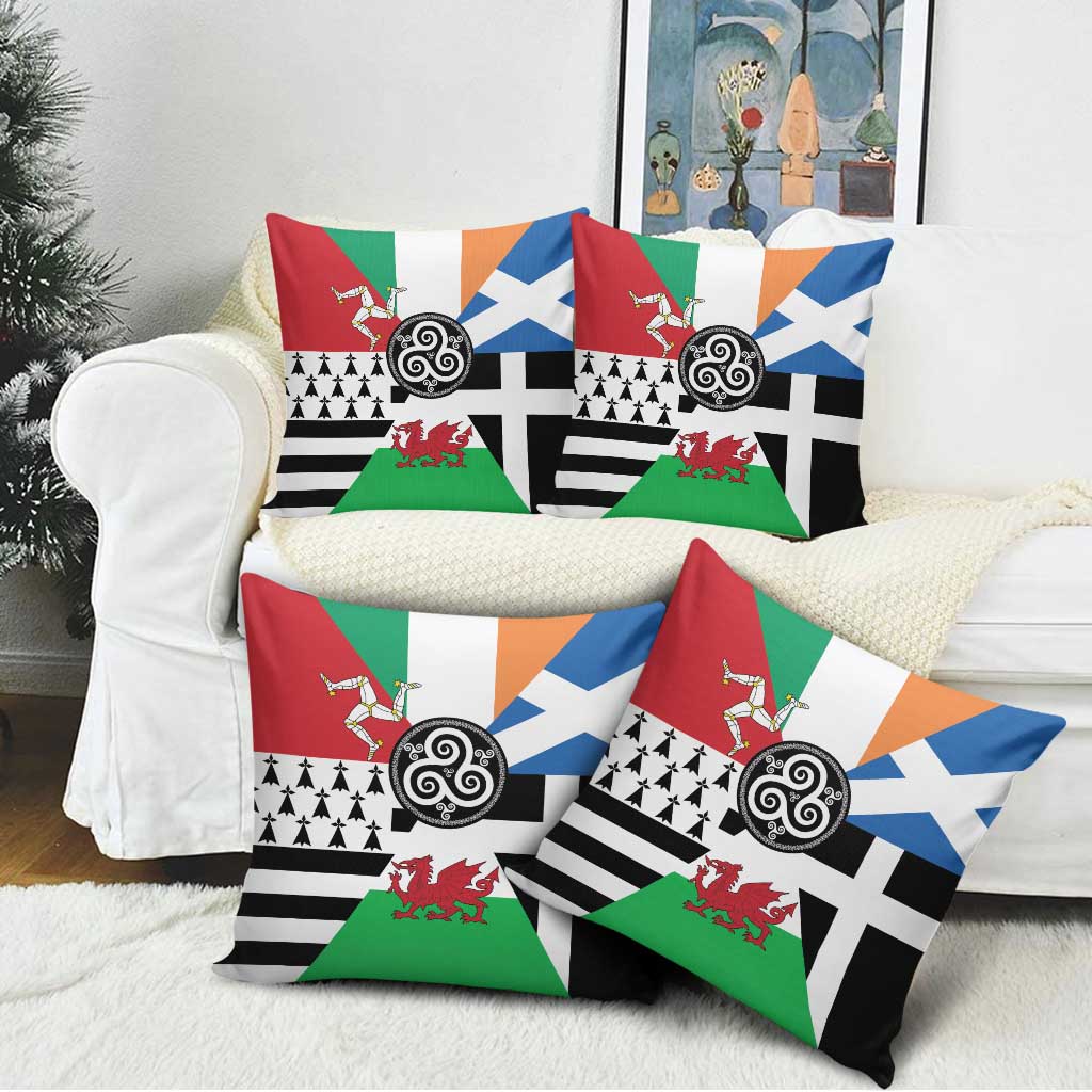Celtic Nations Flag Pillow Cover Six Celtic Countries Heritage - Wonder Print Shop