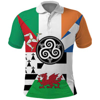 Celtic Nations Flag Polo Shirt Six Celtic Countries Heritage - Wonder Print Shop