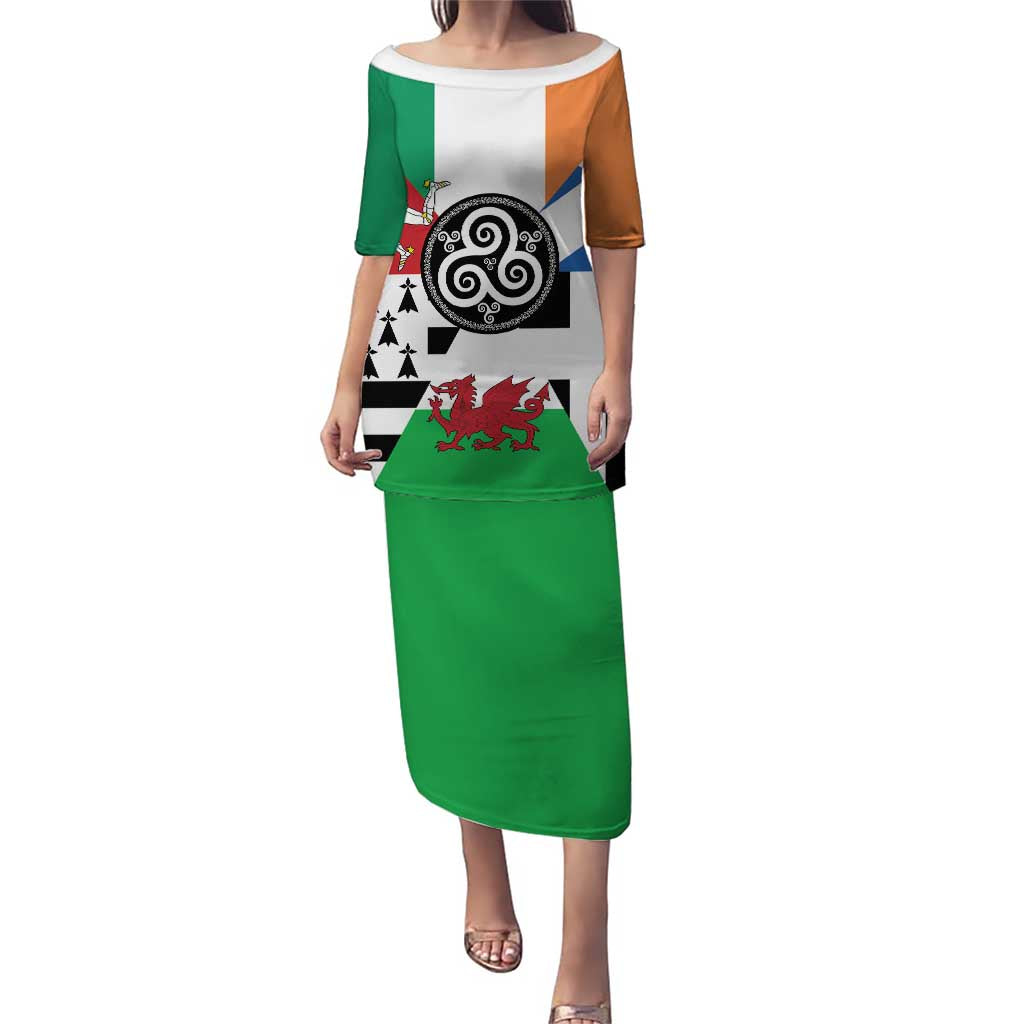 Celtic Nations Flag Puletasi Six Celtic Countries Heritage - Wonder Print Shop