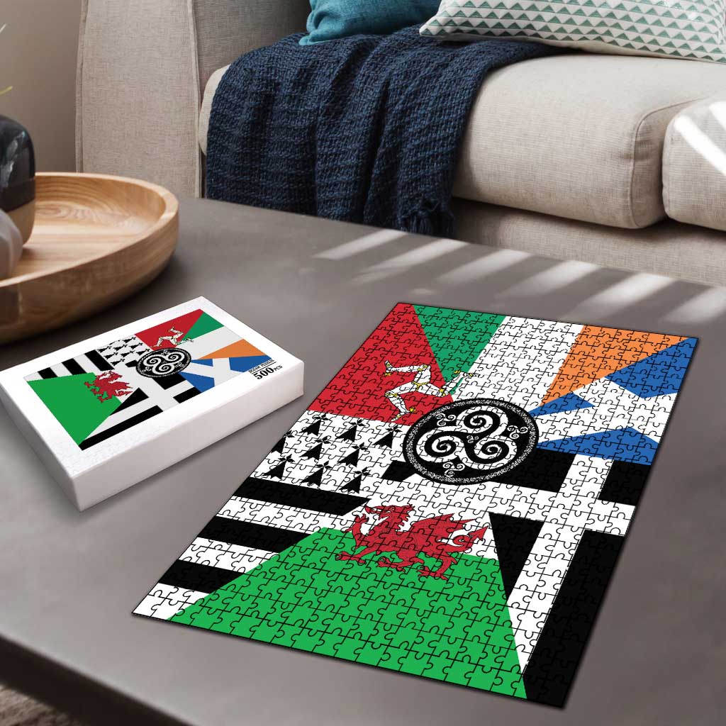 Celtic Nations Flag Puzzle Six Celtic Countries Heritage - Wonder Print Shop