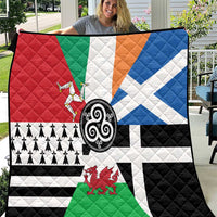Celtic Nations Flag Quilt Six Celtic Countries Heritage - Wonder Print Shop