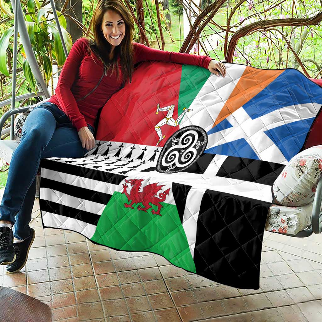Celtic Nations Flag Quilt Six Celtic Countries Heritage - Wonder Print Shop