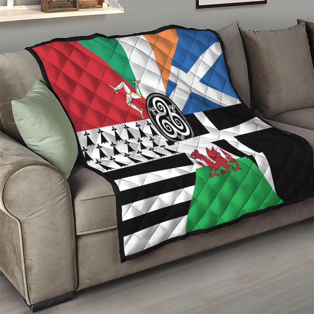 Celtic Nations Flag Quilt Six Celtic Countries Heritage - Wonder Print Shop