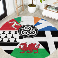 Celtic Nations Flag Round Carpet Six Celtic Countries Heritage - Wonder Print Shop