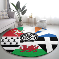 Celtic Nations Flag Round Carpet Six Celtic Countries Heritage - Wonder Print Shop