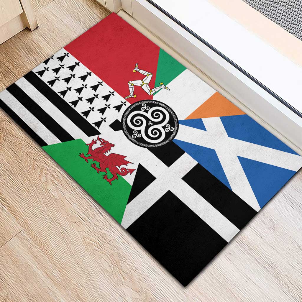 Celtic Nations Flag Rubber Doormat Six Celtic Countries Heritage - Wonder Print Shop