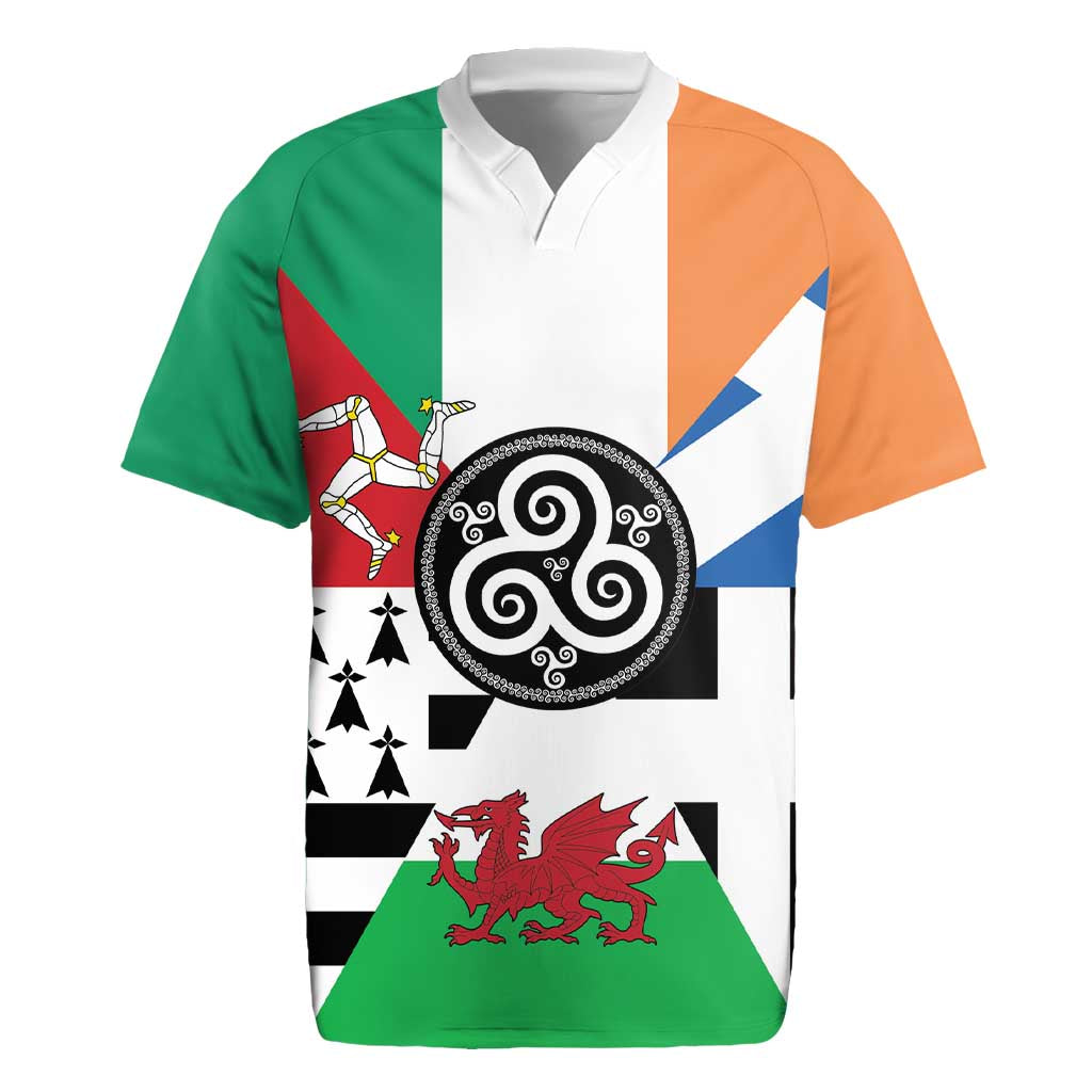 Celtic Nations Flag Rugby Jersey Six Celtic Countries Heritage - Wonder Print Shop