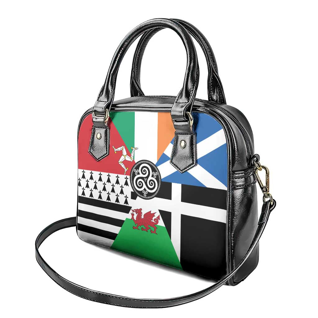 Celtic Nations Flag Shoulder Handbag Six Celtic Countries Heritage - Wonder Print Shop