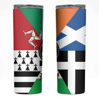 Celtic Nations Flag Skinny Tumbler Six Celtic Countries Heritage - Wonder Print Shop