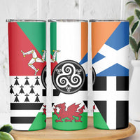 Celtic Nations Flag Skinny Tumbler Six Celtic Countries Heritage - Wonder Print Shop