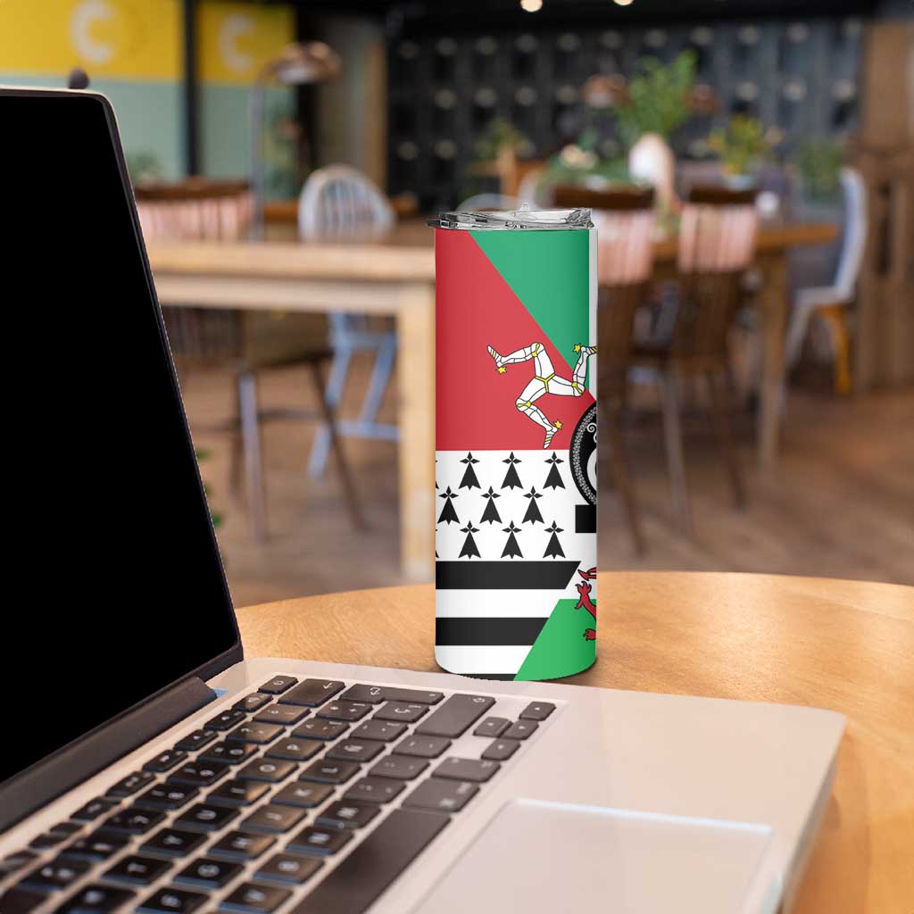 Celtic Nations Flag Skinny Tumbler Six Celtic Countries Heritage - Wonder Print Shop