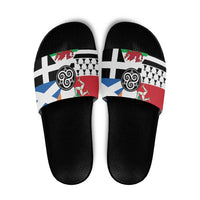 Celtic Nations Flag Slide Sandals Six Celtic Countries Heritage - Wonder Print Shop