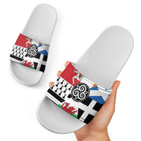 Celtic Nations Flag Slide Sandals Six Celtic Countries Heritage - Wonder Print Shop