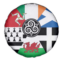 Celtic Nations Flag Spare Tire Cover Six Celtic Countries Heritage - Wonder Print Shop