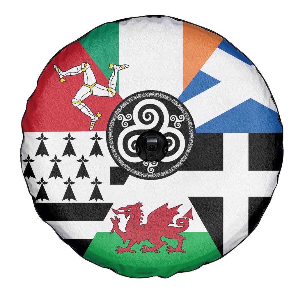 Celtic Nations Flag Spare Tire Cover Six Celtic Countries Heritage - Wonder Print Shop