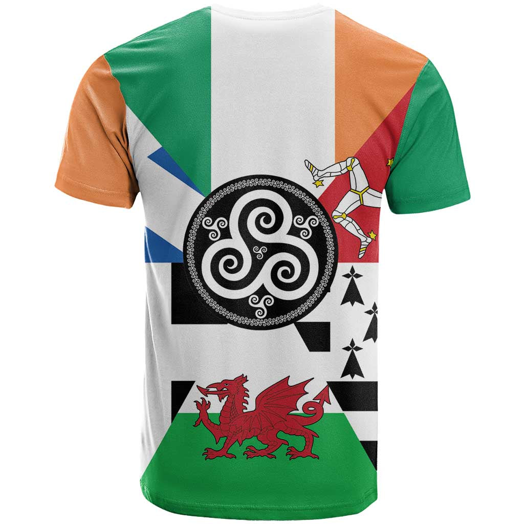 Celtic Nations Flag T Shirt Six Celtic Countries Heritage - Wonder Print Shop