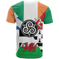 Celtic Nations Flag T Shirt Six Celtic Countries Heritage - Wonder Print Shop
