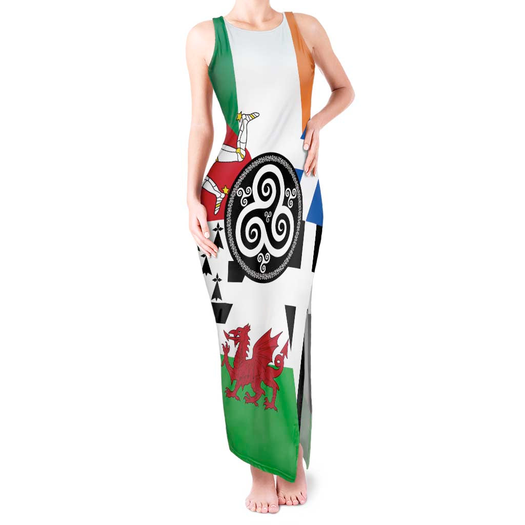 Celtic Nations Flag Tank Maxi Dress Six Celtic Countries Heritage - Wonder Print Shop