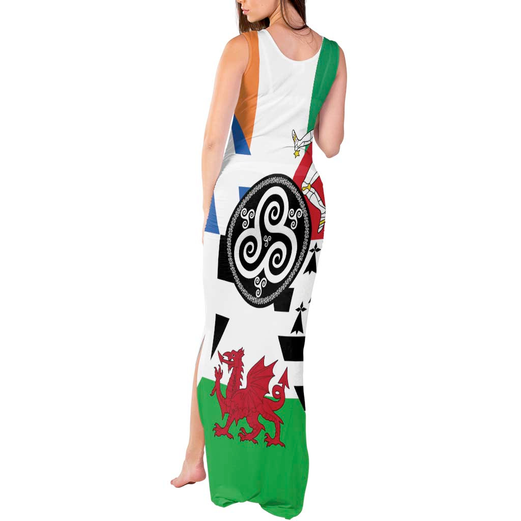 Celtic Nations Flag Tank Maxi Dress Six Celtic Countries Heritage - Wonder Print Shop
