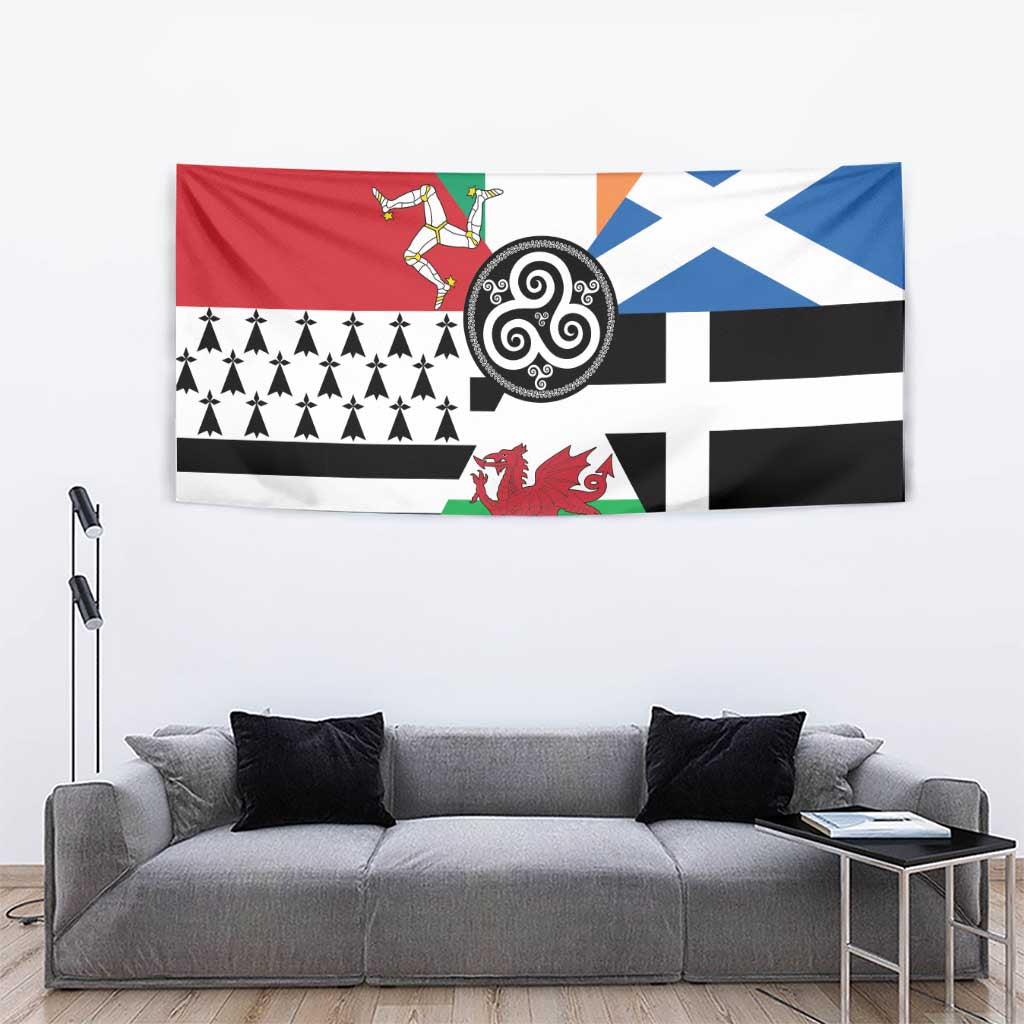 Celtic Nations Flag Tapestry Six Celtic Countries Heritage - Wonder Print Shop