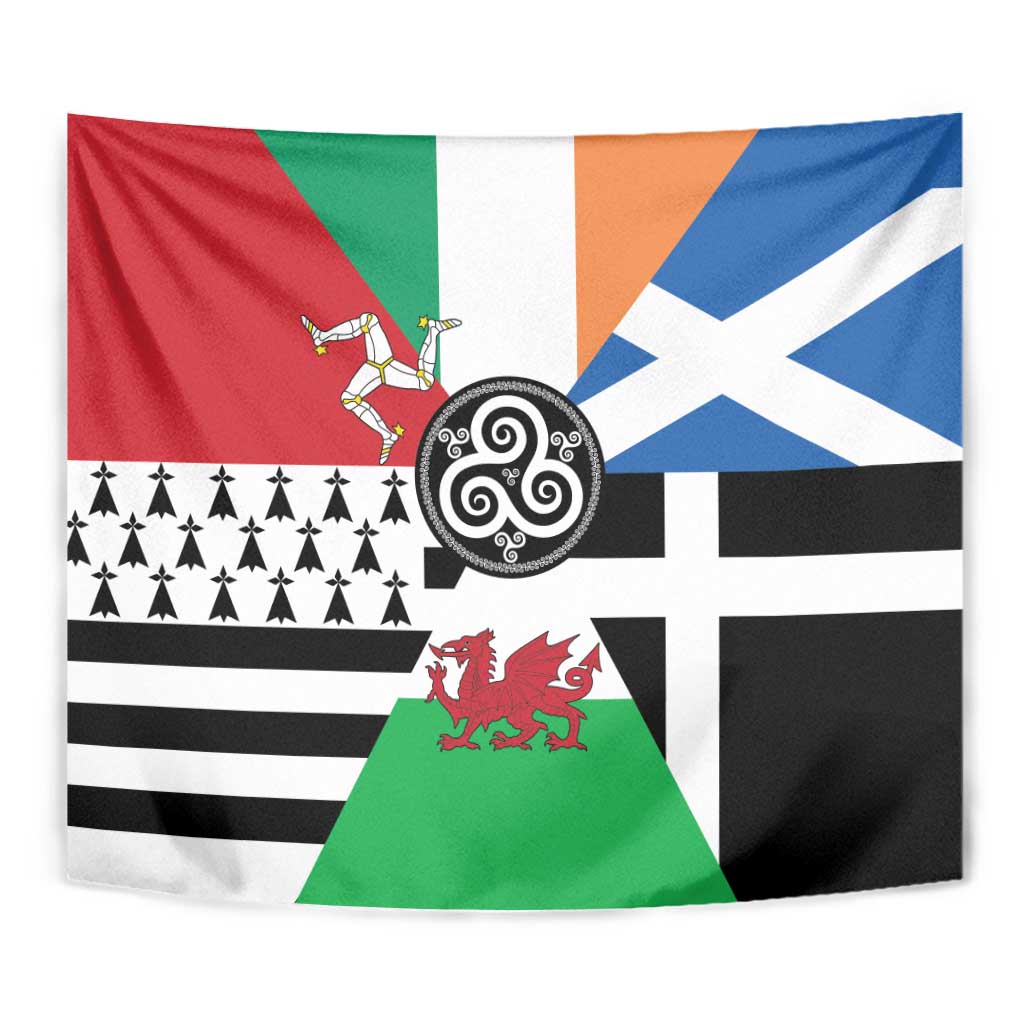 Celtic Nations Flag Tapestry Six Celtic Countries Heritage - Wonder Print Shop