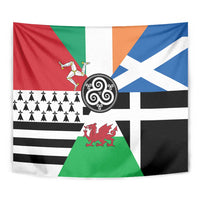 Celtic Nations Flag Tapestry Six Celtic Countries Heritage - Wonder Print Shop