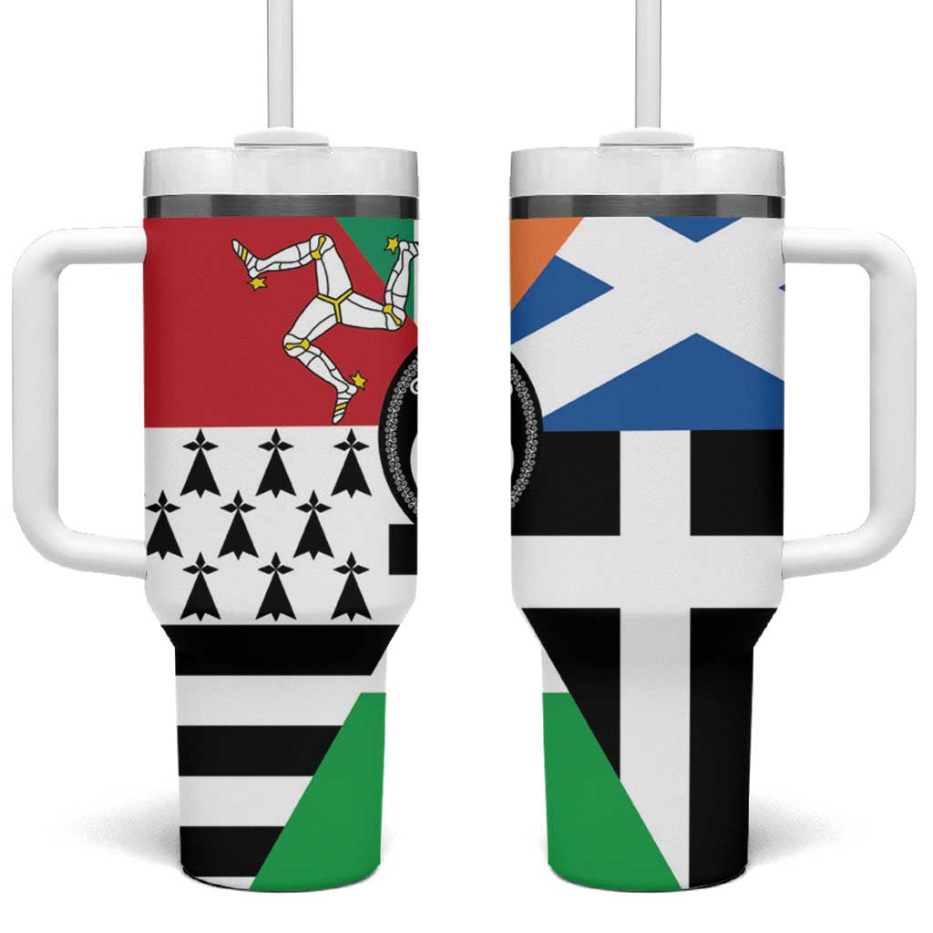Celtic Nations Flag Tumbler With Handle Six Celtic Countries Heritage - Wonder Print Shop