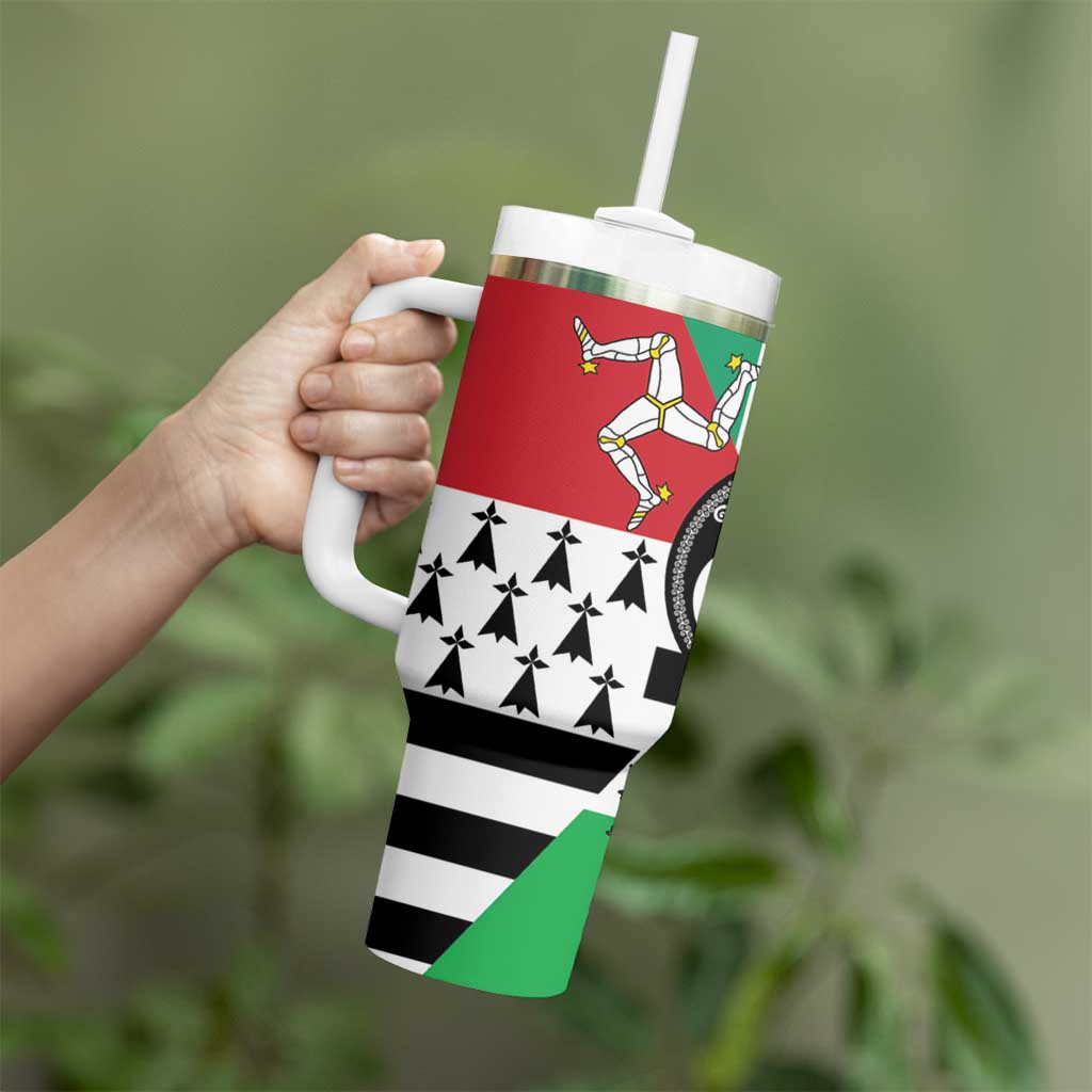 Celtic Nations Flag Tumbler With Handle Six Celtic Countries Heritage - Wonder Print Shop