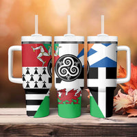 Celtic Nations Flag Tumbler With Handle Six Celtic Countries Heritage - Wonder Print Shop