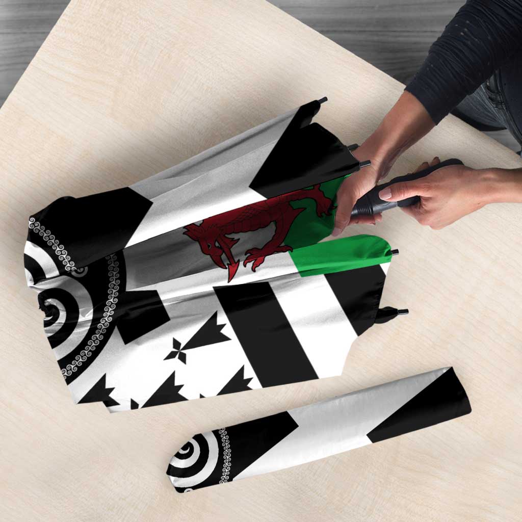 Celtic Nations Flag Umbrella Six Celtic Countries Heritage - Wonder Print Shop