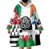 Celtic Nations Flag Wearable Blanket Hoodie Six Celtic Countries Heritage - Wonder Print Shop
