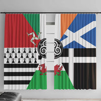 Celtic Nations Flag Window Curtain Six Celtic Countries Heritage - Wonder Print Shop