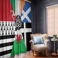 Celtic Nations Flag Window Curtain Six Celtic Countries Heritage - Wonder Print Shop