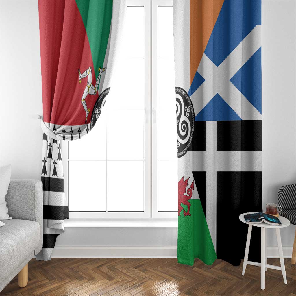 Celtic Nations Flag Window Curtain Six Celtic Countries Heritage - Wonder Print Shop