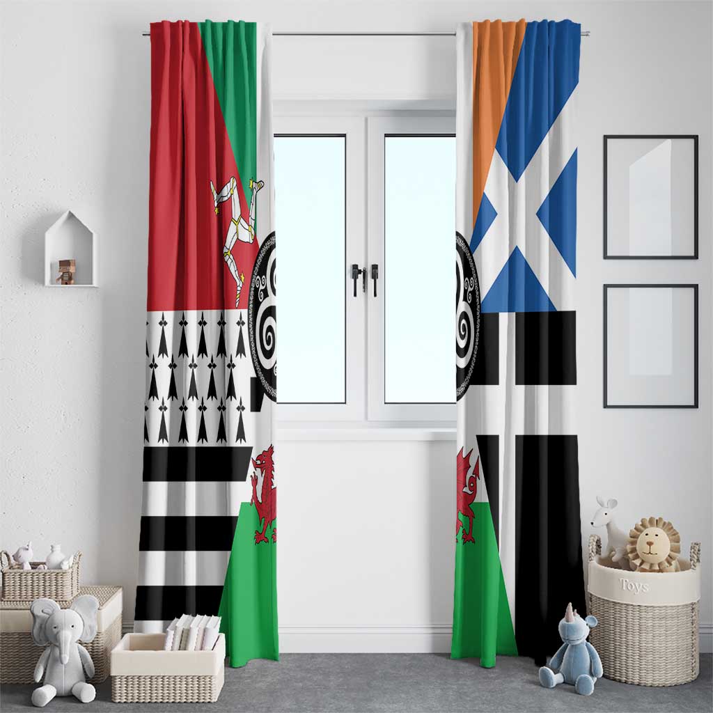 Celtic Nations Flag Window Curtain Six Celtic Countries Heritage - Wonder Print Shop