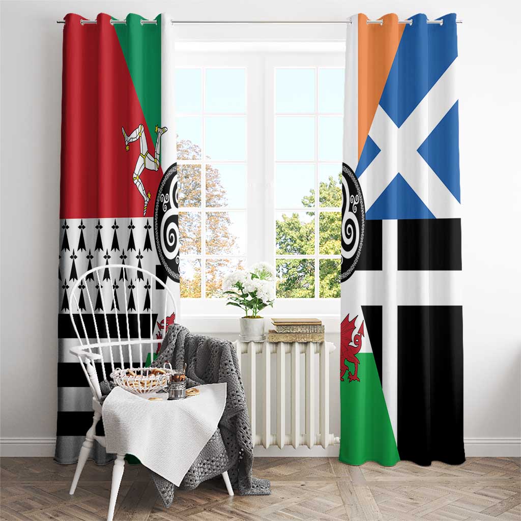 Celtic Nations Flag Window Curtain Six Celtic Countries Heritage - Wonder Print Shop