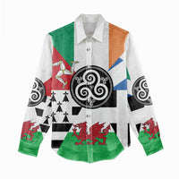 Celtic Nations Flag Women Casual Shirt Six Celtic Countries Heritage - Wonder Print Shop