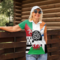 Celtic Nations Flag Women Polo Shirt Six Celtic Countries Heritage - Wonder Print Shop