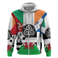 Celtic Nations Flag Zip Hoodie Six Celtic Countries Heritage - Wonder Print Shop