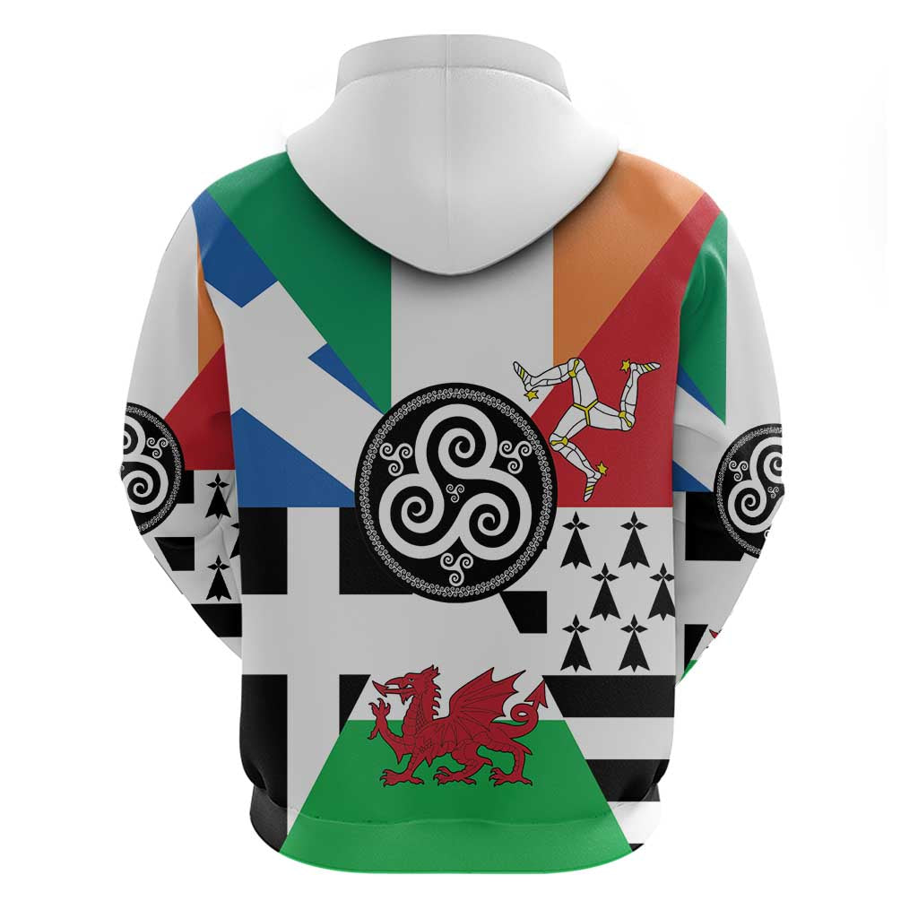 Celtic Nations Flag Zip Hoodie Six Celtic Countries Heritage - Wonder Print Shop