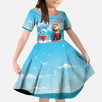 Saint Lucia Christmas Family Matching Puletasi and Hawaiian Shirt Tropical Parrot With Rum Punch Cocktail - Wonder Print Shop