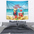 Saint Lucia Christmas Tapestry Tropical Parrot With Rum Punch Cocktail - Wonder Print Shop