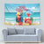 Saint Lucia Christmas Tapestry Tropical Parrot With Rum Punch Cocktail - Wonder Print Shop