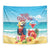 Saint Lucia Christmas Tapestry Tropical Parrot With Rum Punch Cocktail - Wonder Print Shop
