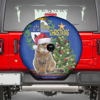 Uruguay Christmas Spare Tire Cover Pampas Cat With Folk Pattern - Wonder Print Shop