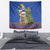 Uruguay Christmas Tapestry Pampas Cat With Folk Pattern - Wonder Print Shop