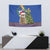 Uruguay Christmas Tapestry Pampas Cat With Folk Pattern - Wonder Print Shop