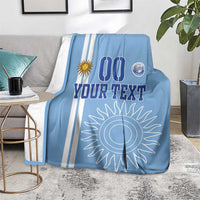 Custom Uruguay Football Blanket Sun of May The Sky Blue